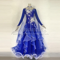  Zhimei modern waltz performance Friendship national standard competition dance suit big swing dress new custom tango