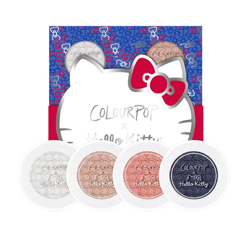 [Sự kiện] Colourop X Hello Kitty Limited Eyeshadow Lip Glaze Bộ trang điểm bóng cao - Bộ trang điểm