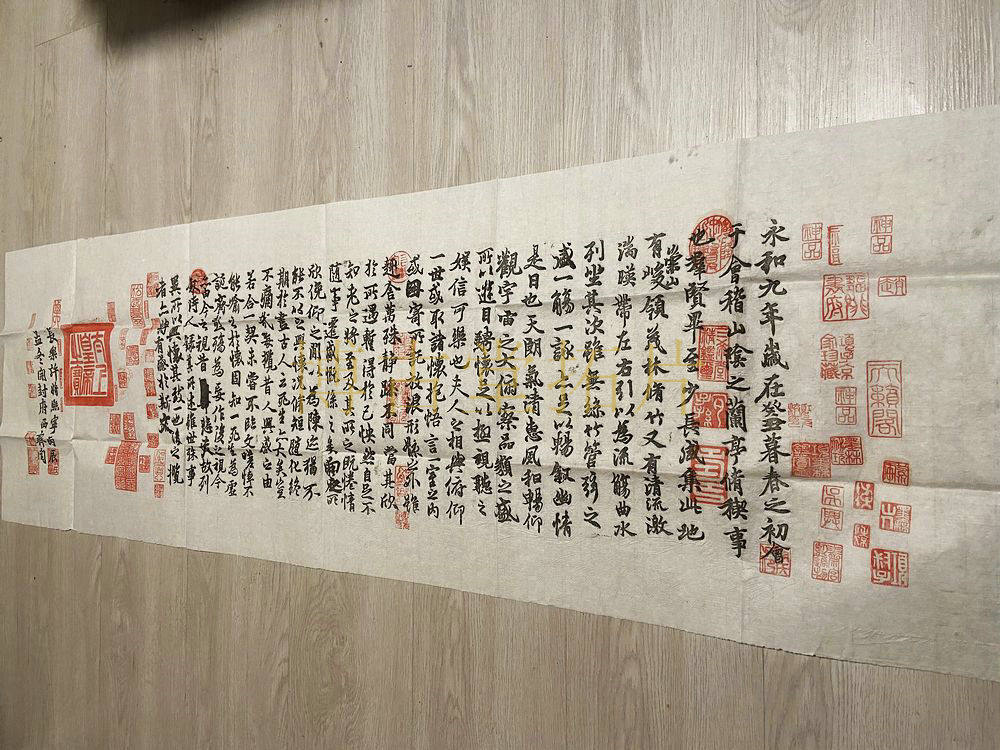 (Bogu Hall) Xi'an Stone Inscription Tablets of Calligraphy and Calligraphy Calligraphy-Wang Xizhi's Lanting Pavilion Sequoing Line Book-Word Post