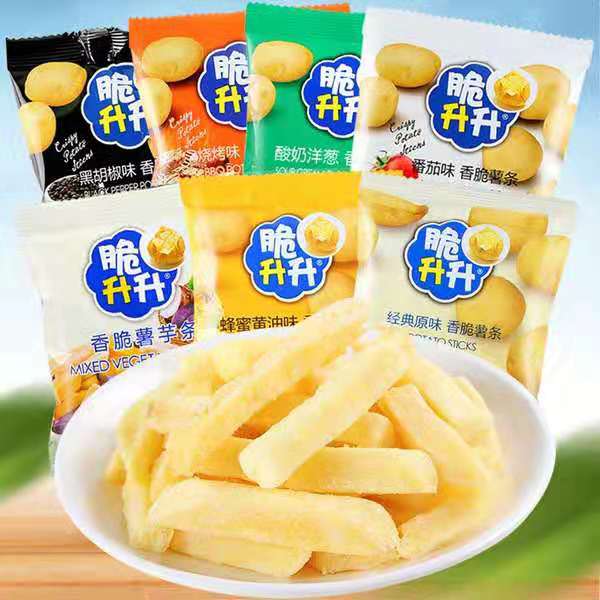 Crisp rising and crisp fries 114g total 5 packs of independent packaging Classic original taste office Leisure puffed food