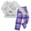 Spring and autumn children's two-piece pajama suit Women's treasure home clothes thin home long-sleeved trousers two-piece European and American animation