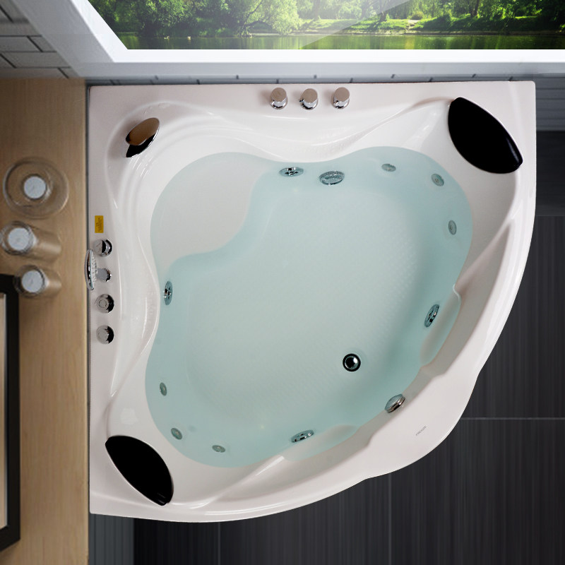 Faenza Jacuzzi Home Triangle Acrylic Villa Toilet Double Couple Fan-shaped Corner Bath Tank