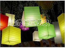 Square paper lantern Chandelier cover Restaurant Hotel Home Festival activities Decorative lampshade Lamps Handmade bed and breakfast