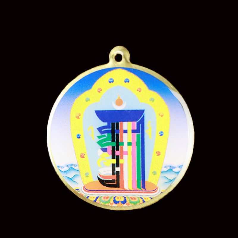 Tibetan Secret Square Ten Phases Free Nine Palaces Eight Trigrams Statue Buddha Card Buddha Pendant Taiwanese Fashion Necklace Pendant