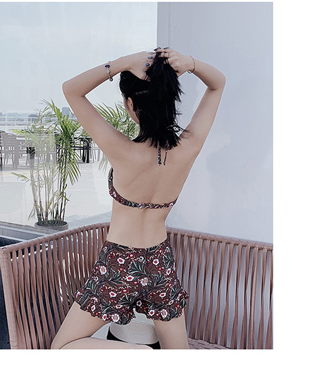 Fat mm cỡ lớn retro chia áo tắm nữ bikini ba mảnh một mảnh cổ áo quây dài tay áo thép tấm thu thập - Bikinis áo tắm cao cấp
