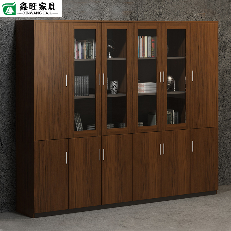 Plate file cabinet wooden with lock data office cabinet file cabinet storage cabinet bookcase with glass door