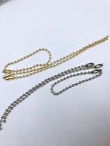 Shanghai Jiadi hand for golden silver color round bead chain 2 4MM* 12CM
