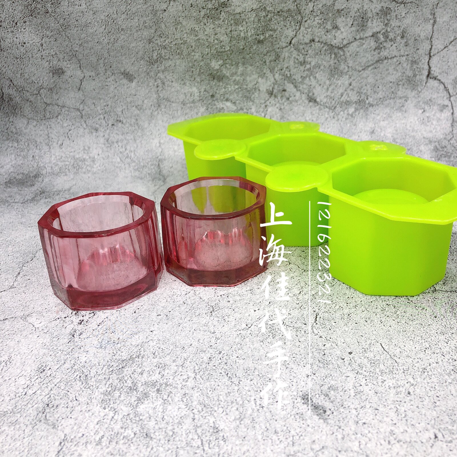 Shanghai Jiadi hand for silica gel 3 lids mug mold fragrant lavender flower pot mold mirror silicone mold plaster molds