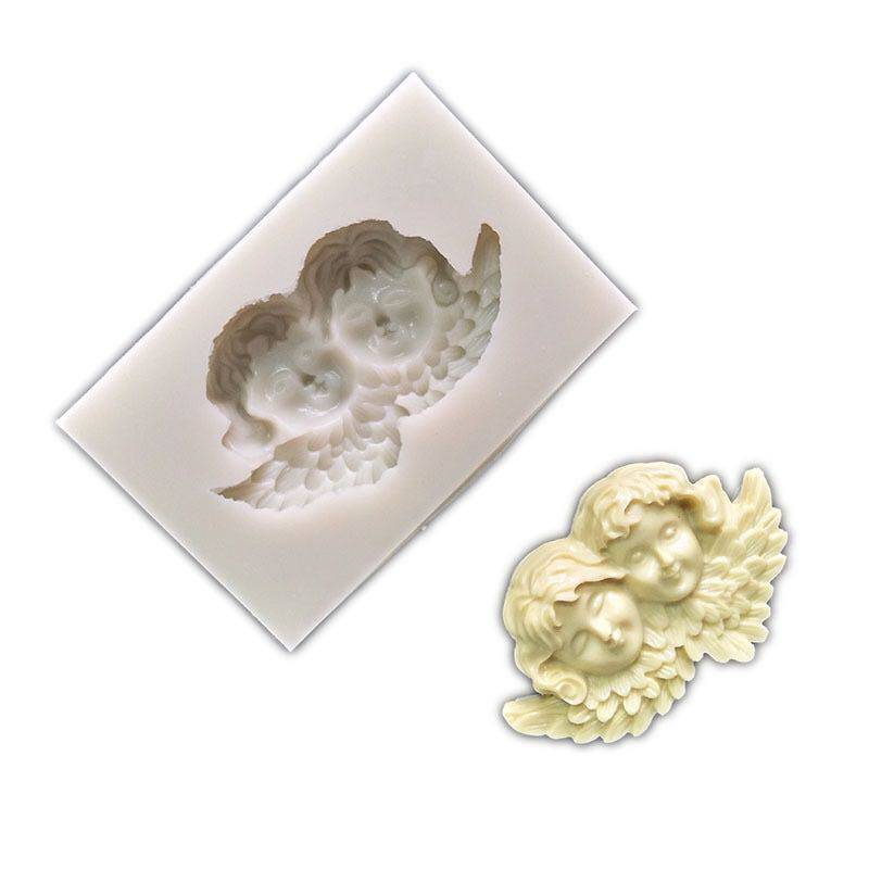 Shanghai Jiadi hand made small angel mold double head angel mold frosted surface handmade mold turn sugar believe in plaster