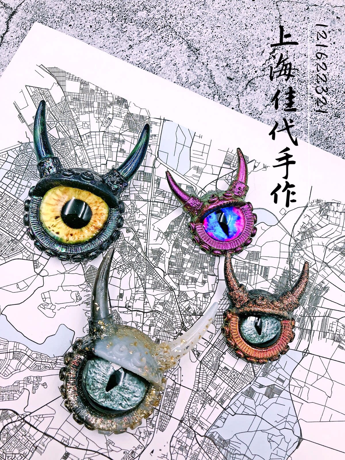The Devil's Eye Mold Handcrafted Flap Frosted Face Size