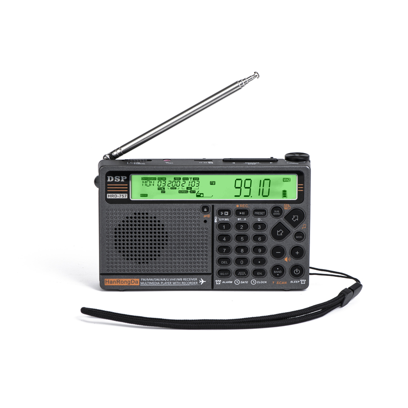 Hanrongda 757 Portable Full-Band Radio Dsp Aviation Wave Bluetooth Card-Insertable Speaker Mobile Phone Smart Remote Control