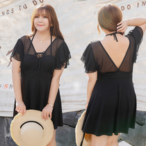 Big Code Swimsuit Woman Conjoined Dress Style Big Chest Poly to cover belly Slim Sexy Fashion Bubble Hot Springs Fat MM Swimsuit