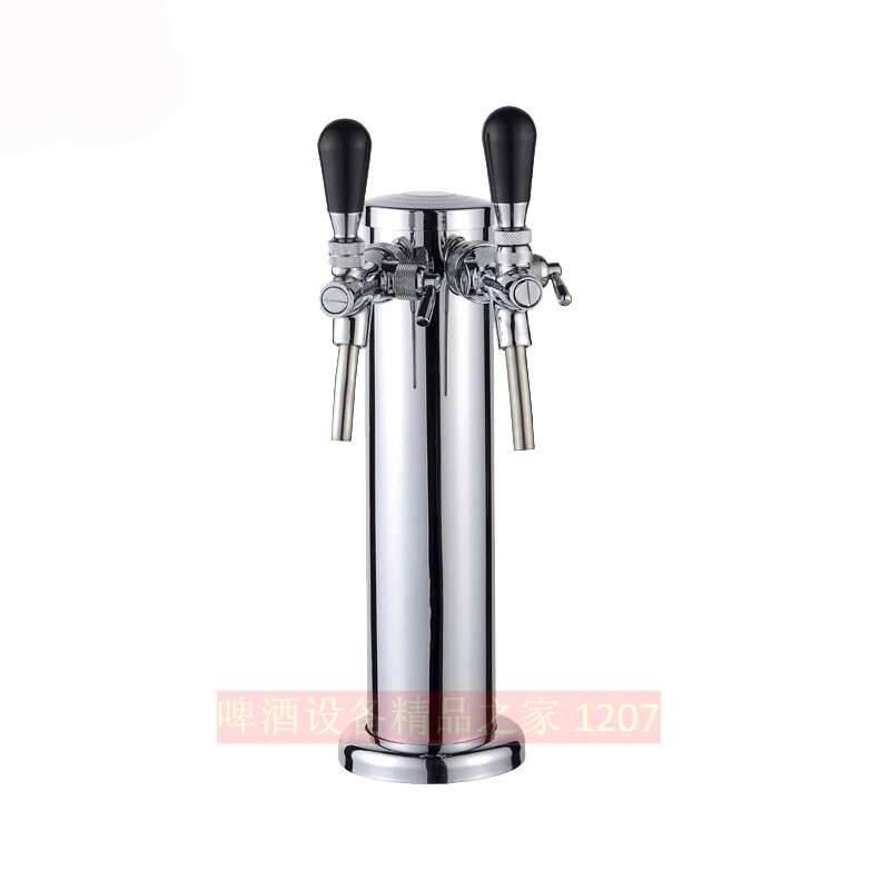 Stainless steel double-head adjustable tap column with adjustable tap tap beer column home brewed beer column