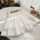 ເດັກຍິງຄົນອັບເດດ: ຄົນອັບເດດ: Korean style sweet lace cake skirt 2024 spring and summer new versatile white short skirt cotton skirt