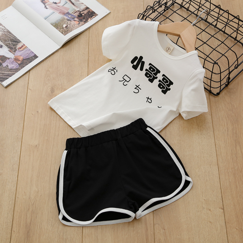 Quần áo thể thao mùa hè dành cho bé gái Shirt shorts