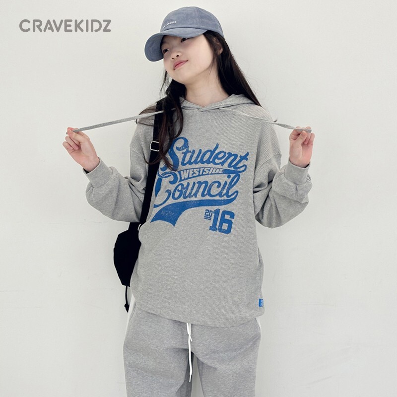 Korean girls' children's clothing hooded sweatshirt junior high school girls sportswear 2025 spring and autumn loose top jacket