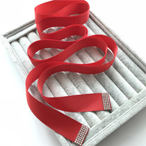 Hand stickled colored satin with belt girdle Wedding Dress butterfly knot silk with waist accessories 2 5 cm Encrypted Webbing