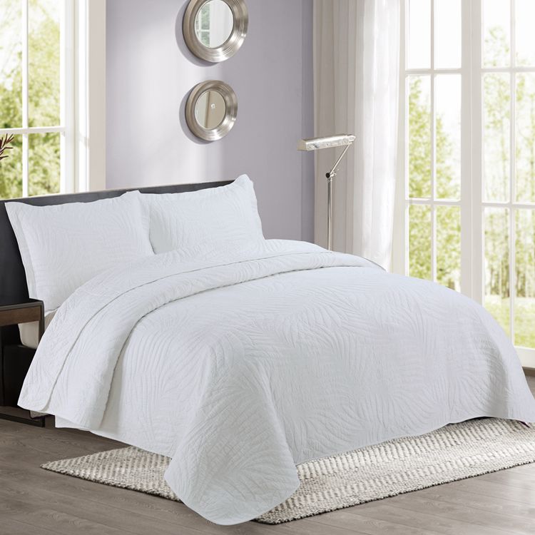 Phong cách châu Âu ba mảnh tấm trải giường cotton để tăng kang quilting chăn đơn giản thêu màu rắn là miễn phí vận chuyển - Trải giường thảm lông cừu trải giường