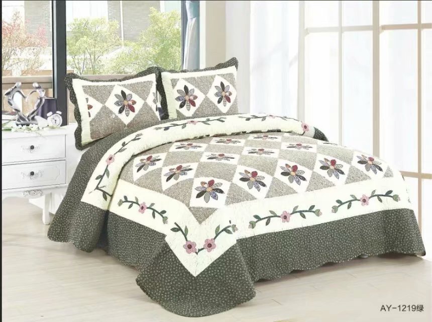 Khăn trải giường bằng vải cotton ba mảnh trải giường Hàn Quốc trải giường