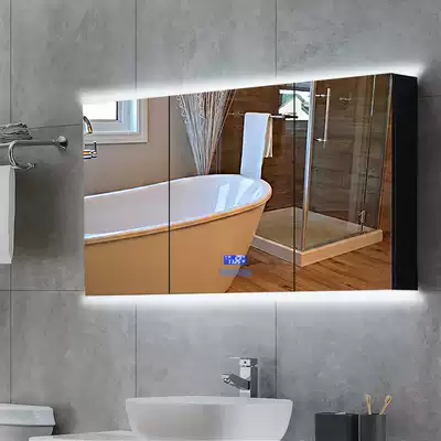 Smart mirror cabinet Bathroom mirror cabinet Powder room LED smart mirror cabinet Anti-fog bathroom cabinet Storage cabinet Mirror cabinet Wall-mounted