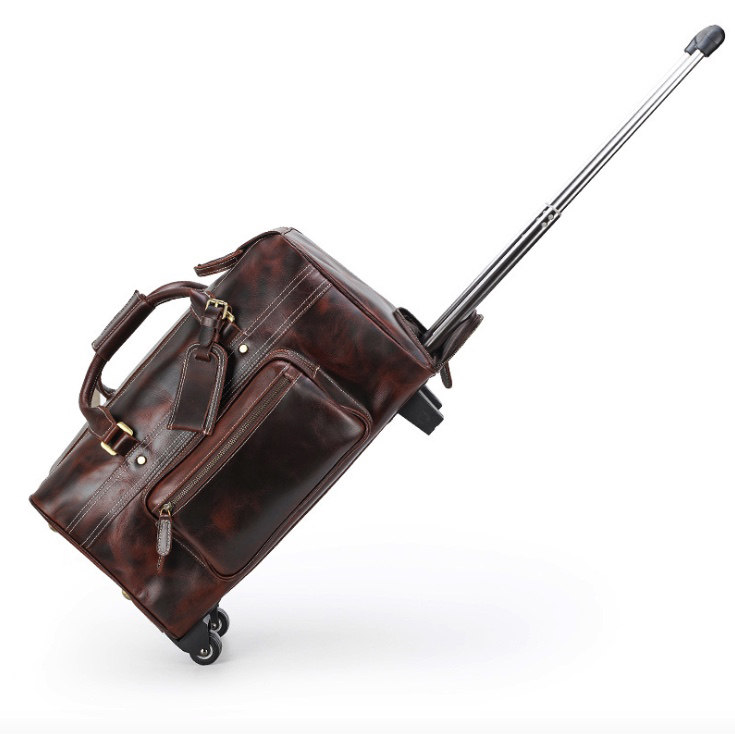 Head-layer skin handbag Male bag with large capacity business travel bag retro leather bag