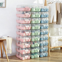 Medium-size transparent plastic shoe box shoe collection box household thickness can be superimposed to collect artifacts shoes classification