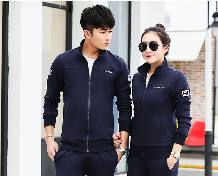 Mùa xuân 2018 và mùa xuân và mùa hè mới đôi nam thể thao phù hợp với nam giới mùa xuân và mùa thu thể thao nữ áo len dài tay chạy bộ quần áo ba mảnh bộ adidas nam mùa hè chính hãng