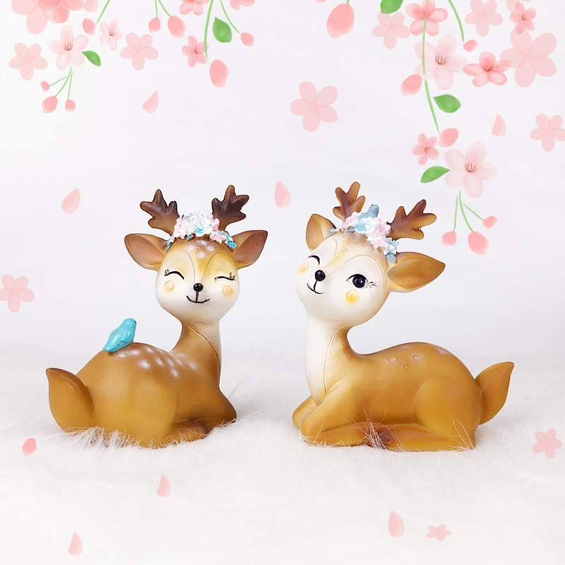 Christmas Swing Piece Car Interior Accessories Small Plum Blossom Deer Swing Piece Car Swing Piece Creative Zakka Cake Decoration