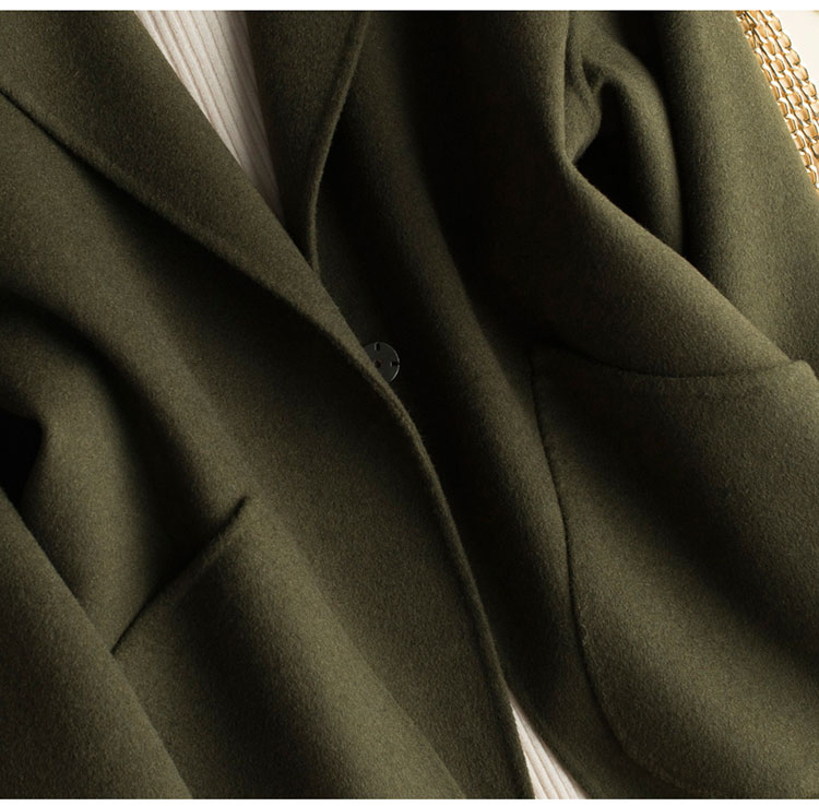 Áo khoác cashmere hai mặt nữ phần ngắn Phiên bản Hàn Quốc lỏng lẻo nhỏ một chiếc áo len nguyên chất 100% dày áo hoodie nữ cute