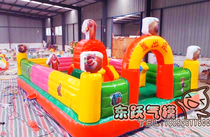Bear out of stock 40 flat inflatable castle Trampoline childrens park Air model inflatable toy slide Amusement Equipment