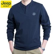 JEEP đích thực mùa đông dày cổ áo sơ mi nam dài tay jeep lỏng kích thước lớn thường xuyên áo sơ mi chạm đáy áo thun