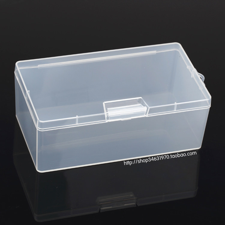 Empty box transparent five gold tool elements classified and scrappy sorting and finishing plastic desktop file containing box