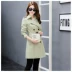 Bộ đôi Mingpu Li Trench Áo khoác nữ Lady Temperament Slim Elegant Mid-long Women Trench Coat Women 2020 Sản phẩm mới - Trench Coat Trench Coat