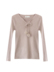 Mousse chuu nữ tăng trưởng tay áo in siêu lửa áo len mùa thu Hàn Quốc phần mỏng học sinh đáy áo khoác cardigan Đan Cardigan