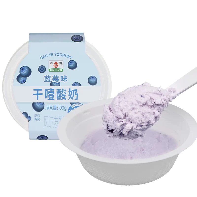 和润网红干噎酸奶冷萃希腊风味发酵乳蓝莓味抹茶味干巴干嚼厚酸奶 莓润实拍商品图