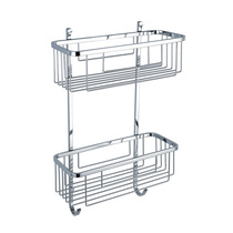 Stainless steel bathroom shelve wall-mounted rectangular frame mesh basket toilet shelve Z813