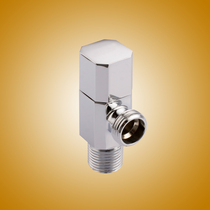 Five-star hotel bathroom accessories hot and cold universal copper thick angle valve octagonal valve