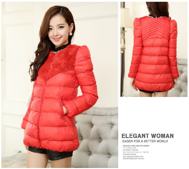 Các sản phẩm chỉ chống mùa sẽ bán áo khoác dài cho nữ áo khoác cotton 袄 lông thỏ thật của phụ nữ xuống bông pad phiên bản Hàn Quốc các mẫu áo phao nữ đẹp