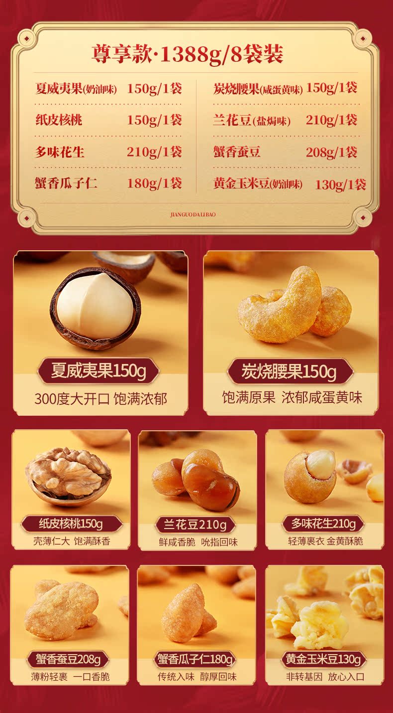 百草味 坚果年货大礼包 1612g 图4