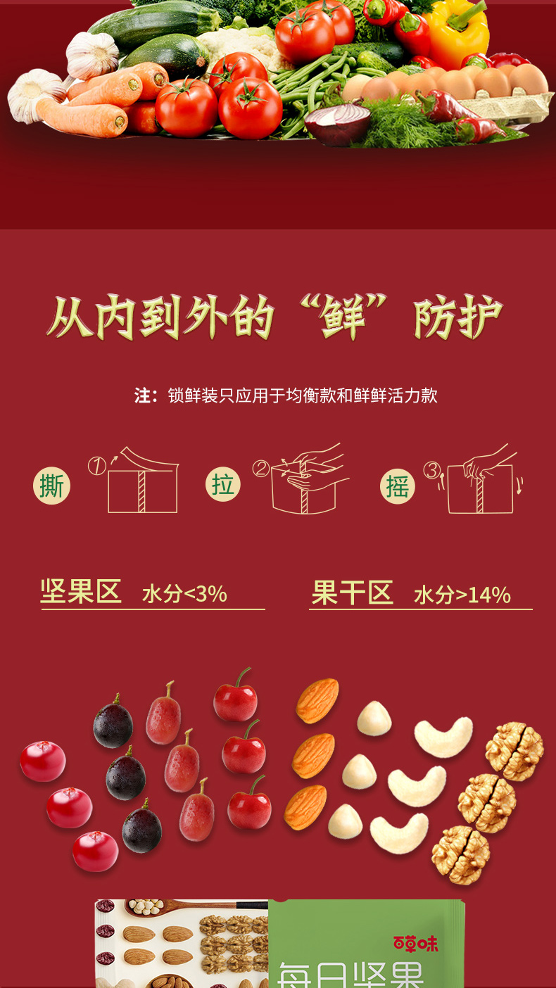 百草味 全进口 高端款混合坚果仁 25g*30袋 礼盒装 图5