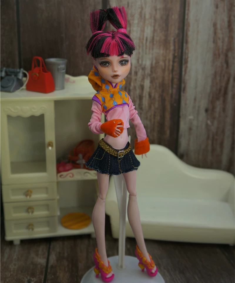 Манстер хай школьная кукла одежда, кэжуал одежда Monster High Monster Gausu вторая волна