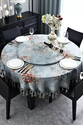 European tablecloth fabric round round table Oval desktop tablecloth Table Table 1 5 M Tea Table 1 8 m home vintage