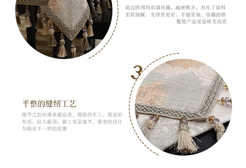 Khăn trải bàn châu Âu vải cotton và vải lanh hoài cổ retro bàn cà phê khăn trải bàn khăn trải bàn hình chữ nhật cờ tùy chỉnh làm bằng gỗ gụ khăn trải bàn văn phòng
