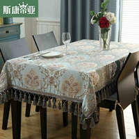 Phong cách châu Âu phòng khách hình chữ nhật bàn cà phê khăn trải bàn vải nhà bàn ăn vải vuông vải bảng bảng vuông tròn bàn tròn lớn - Khăn trải bàn khan trải bàn
