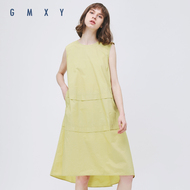 Cổ Muxi cừu GMXY2018 mùa hè của phụ nữ new vòng cổ không tay cotton casual loose A-loại ăn mặc