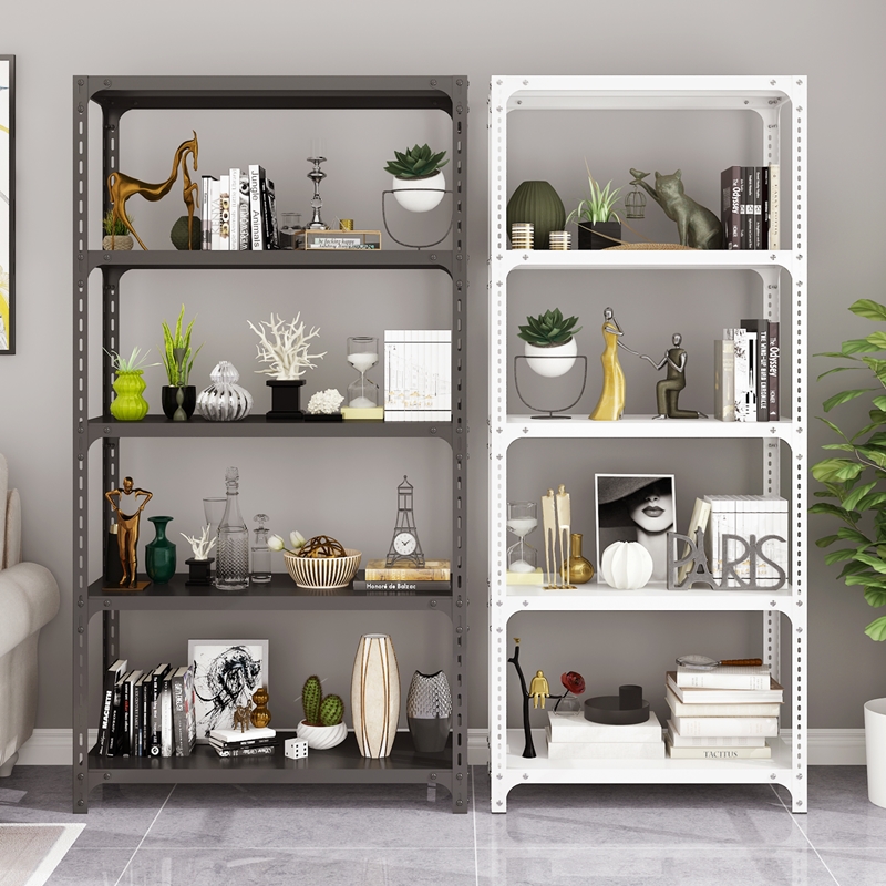 Shelf shelf landing multi-storey storage rack simple shelf home supermarket iron frame angle iron second-hand clearance