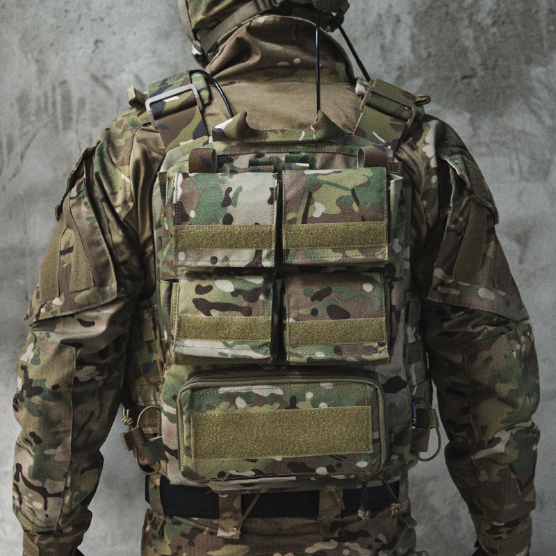 Xiaogangshe New Model Vest Back Pack Jpc2.0 Cpc Avs Vest Universal Assault Back Plate Zipper Attached Bag