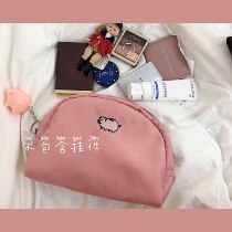 **Embroidery storage cute girl heart original pig makeup bag independent pen bag