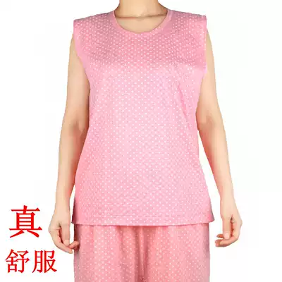 Elderly vest women's suit cotton loose mother Grandma wear cool summer thin old man's sweatshirt Cotton