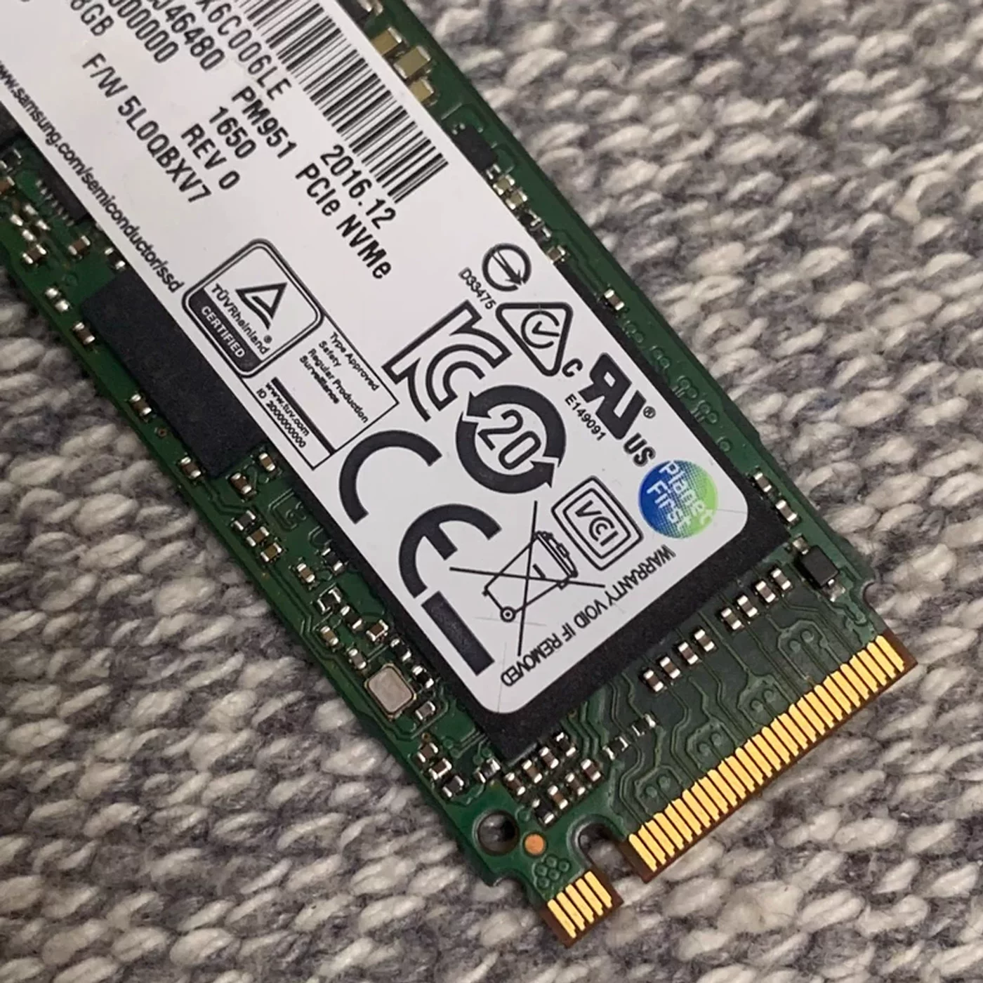 Samsung/ PM961/PM981a 128G 256G 512G M.2 NVMe твердотельный диск SSD